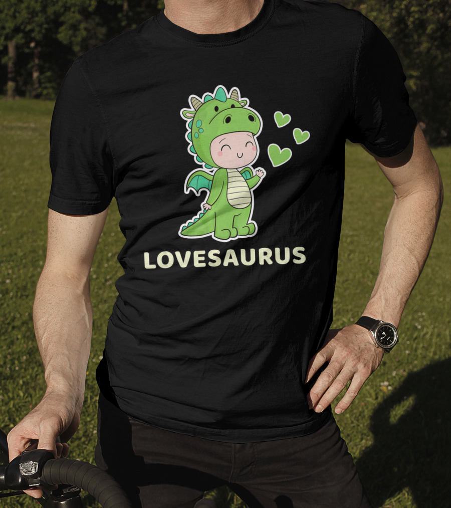 LOVESAURUS Valentine Dinosaur Hearts T-Shirt
