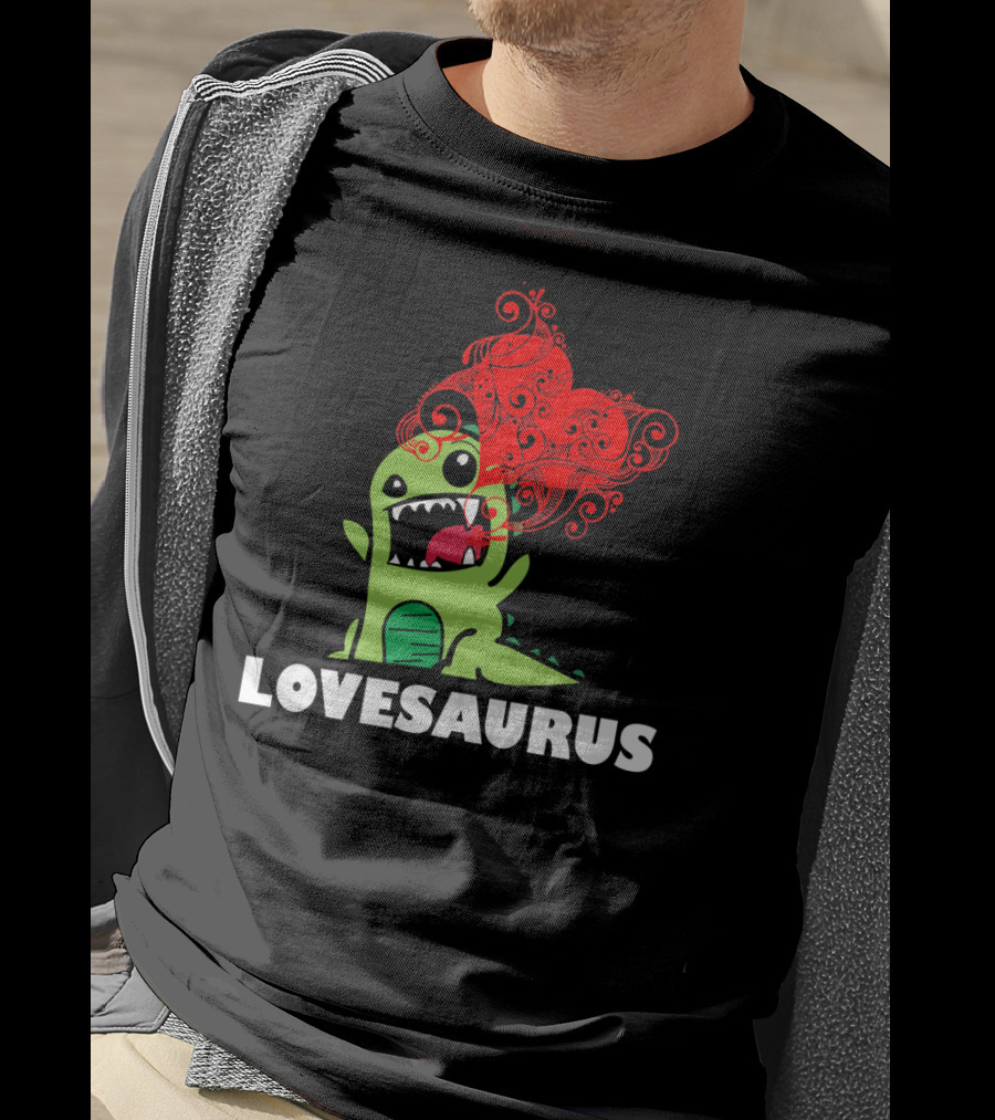 LOVESAURUS Valentines Day Dinosaur Heart T-Shirt