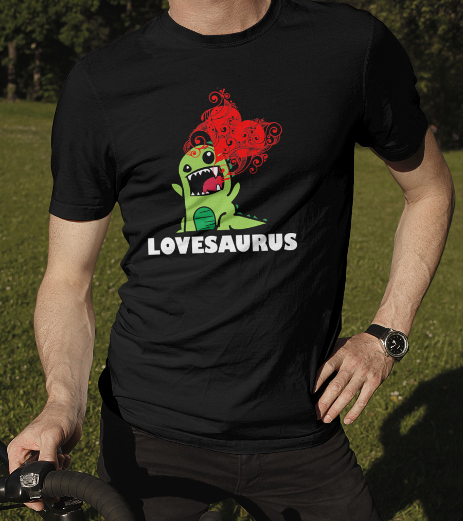 LOVESAURUS Valentines Day Dinosaur Heart T-Shirt