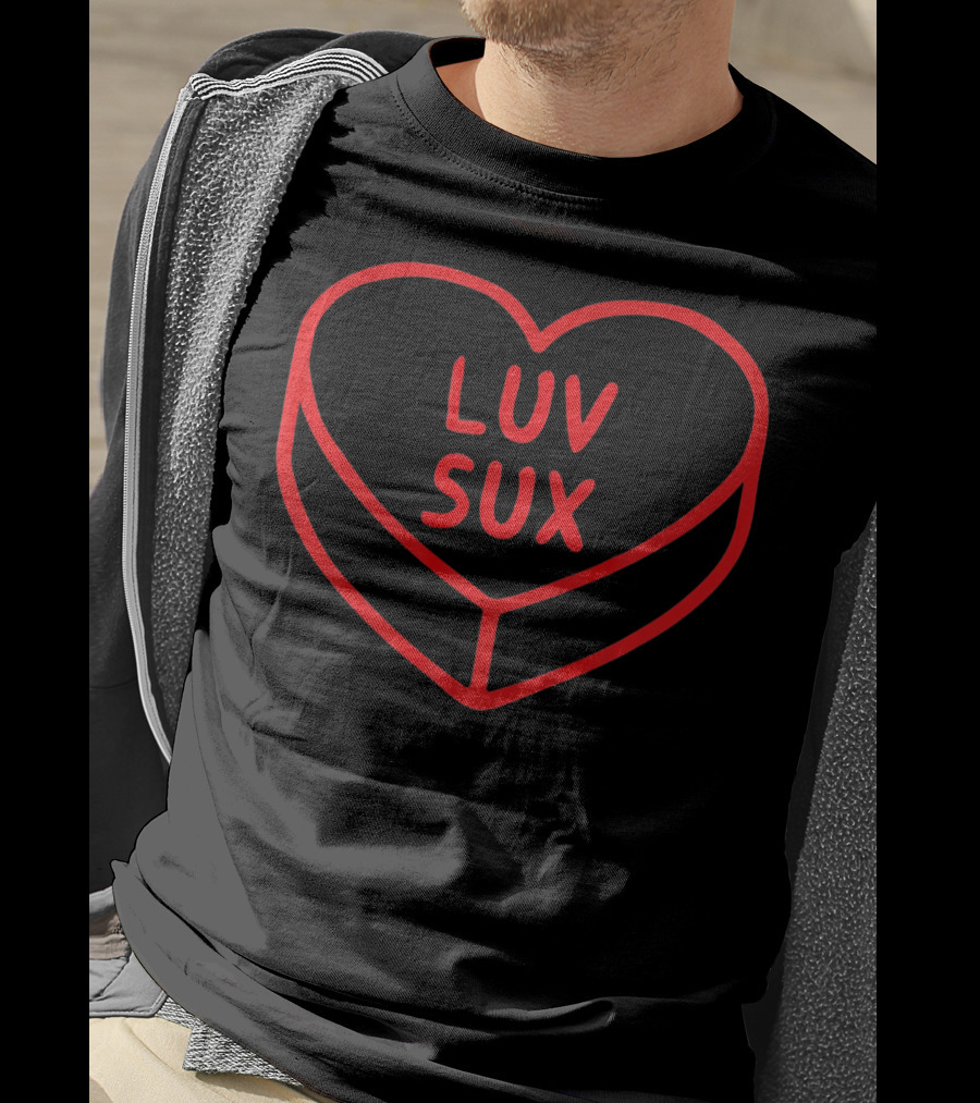 Luv Sux Kawaii Punk Pastel Goth Valentin Heart T-Shirt