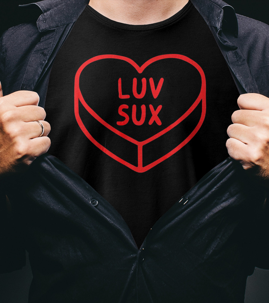 Luv Sux Kawaii Punk Pastel Goth Valentin Heart T-Shirt