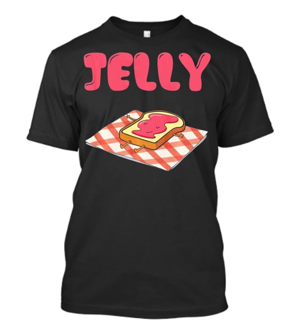 Jelly Sleeping On Toast With Red And White Checkered Blanket T-Shirt