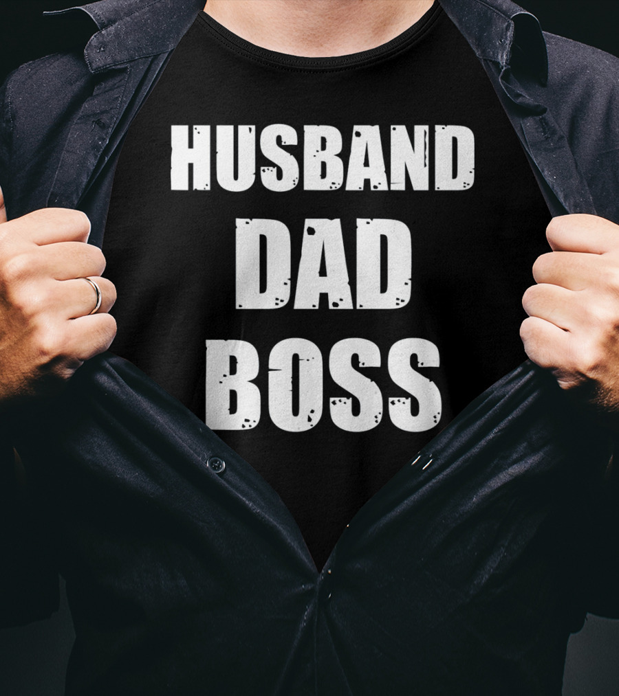 Husband Dad Boss Mens Valentines T-Shirt