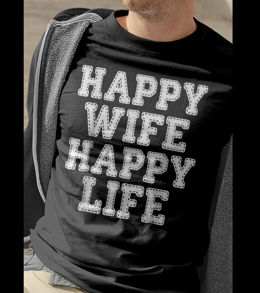 Mens Happy Wife Happy Life T-Shirt