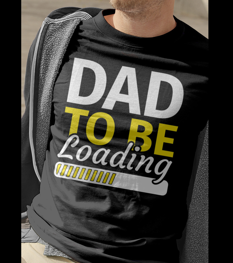 Dad To Be Loading Mens Valentines Pregnancy Announcement T-Shirt