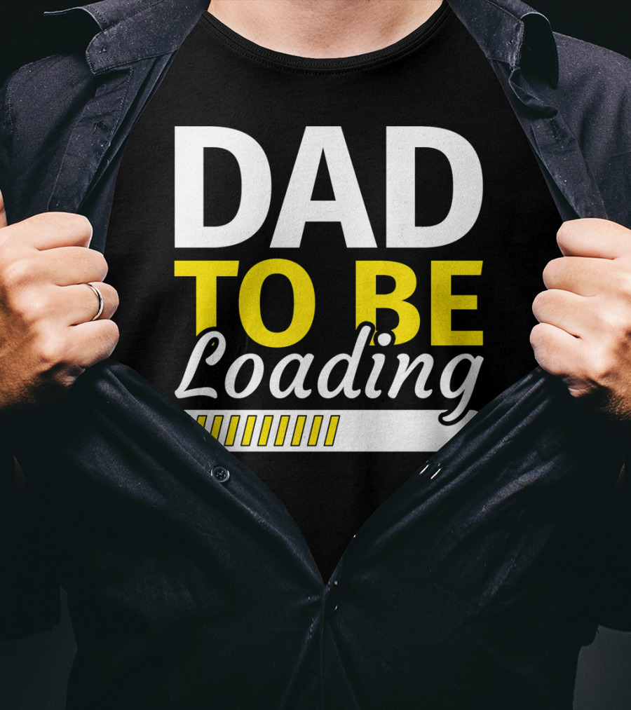 Dad To Be Loading Mens Valentines Pregnancy Announcement T-Shirt