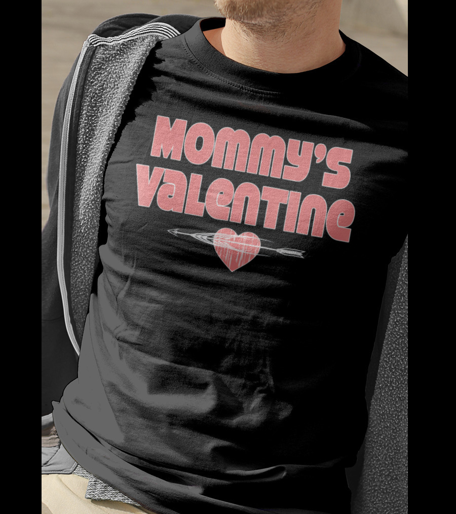 Mommy's Valentine Heart With Arrow Funny Boys Valentines T-Shirt