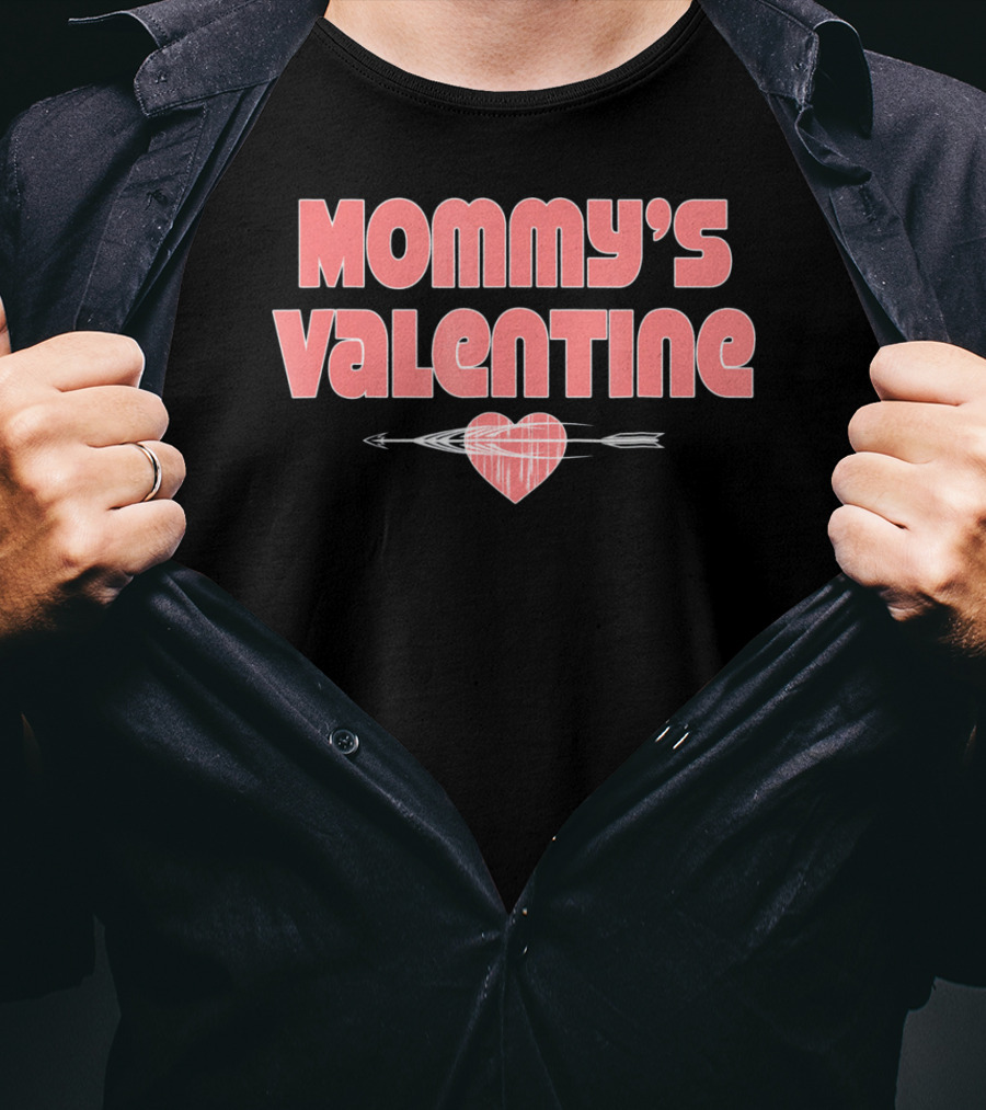 Mommy's Valentine Heart With Arrow Funny Boys Valentines T-Shirt