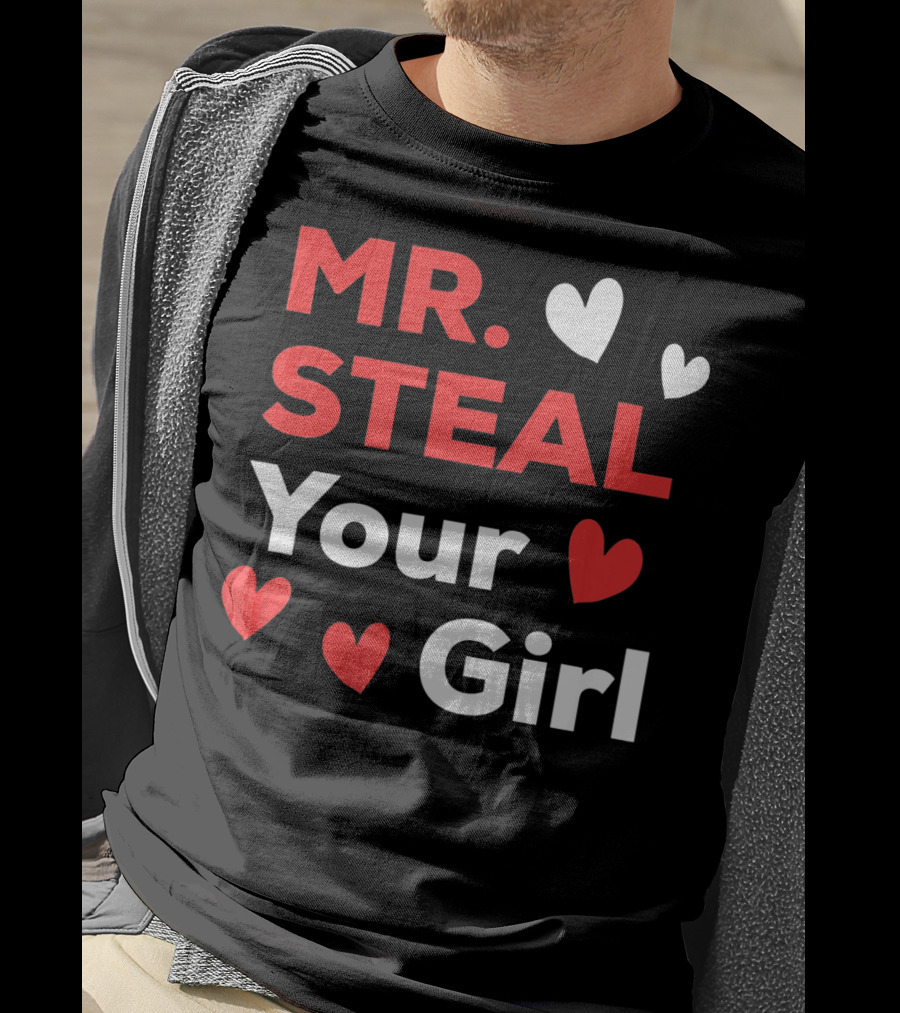 MR. STEAL YOUR GIRL Boys Funny Vale T-Shirt