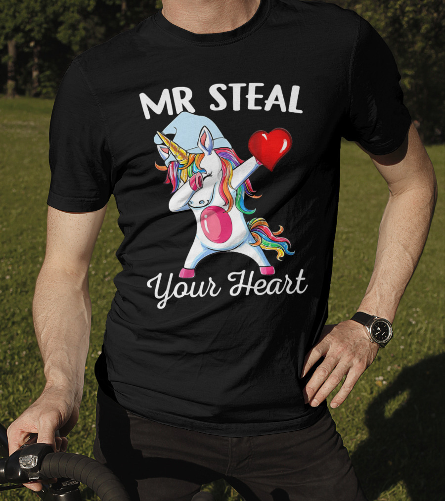 MR Steal Your Heart Dabbing Unicorn T-Shirt