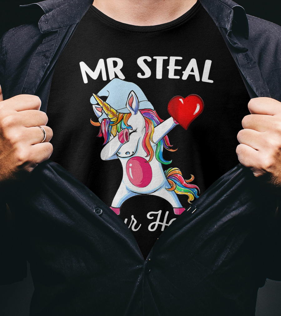 MR Steal Your Heart Dabbing Unicorn T-Shirt