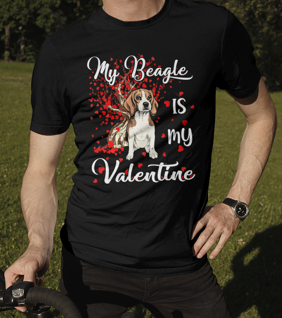 My Beagle Is My Valentine Hearts T-Shirt