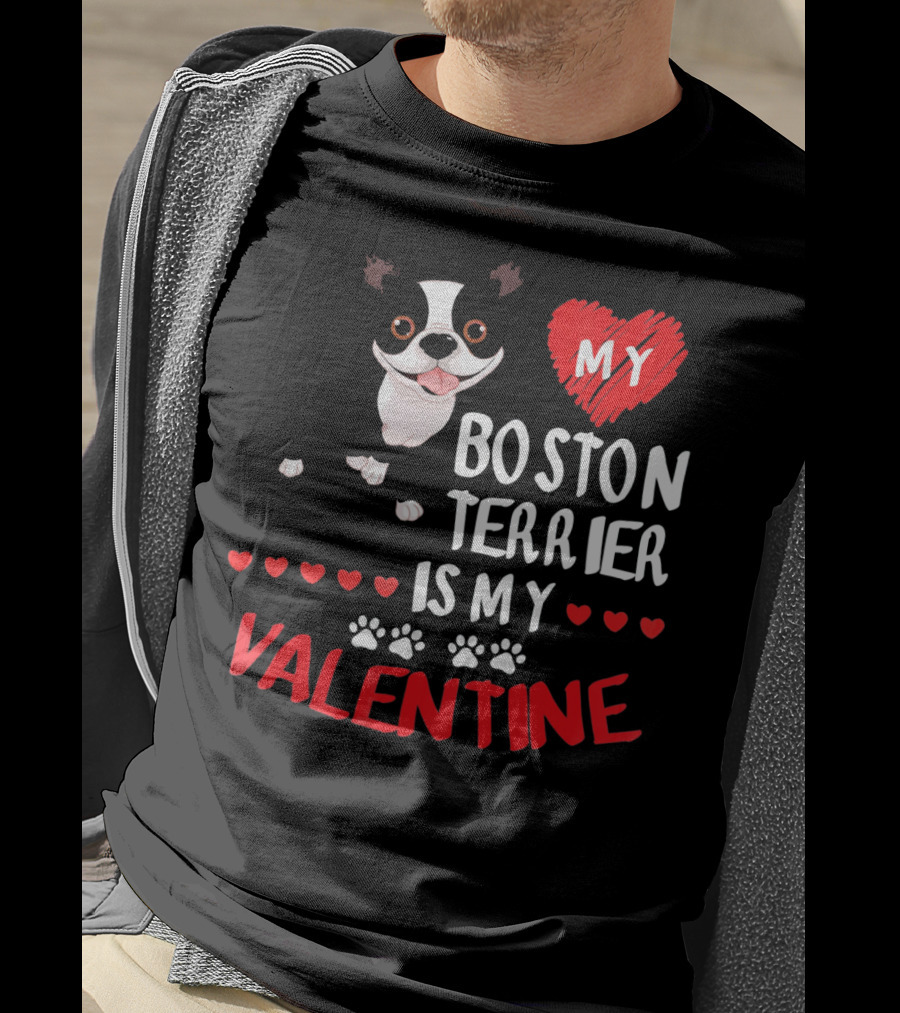 My Boston Terrier Is My Valentine T-Shirt