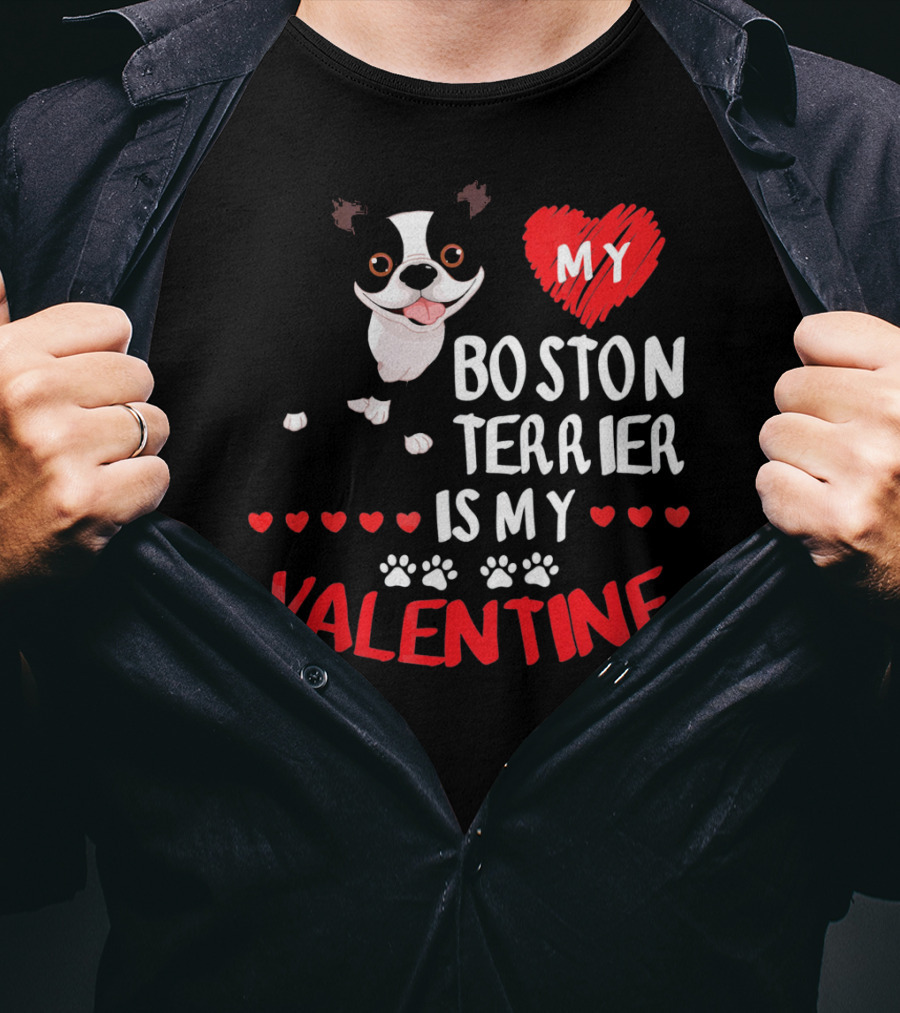My Boston Terrier Is My Valentine T-Shirt