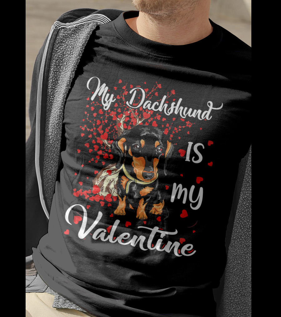 My Dachshund Is My Valentine T-Shirt