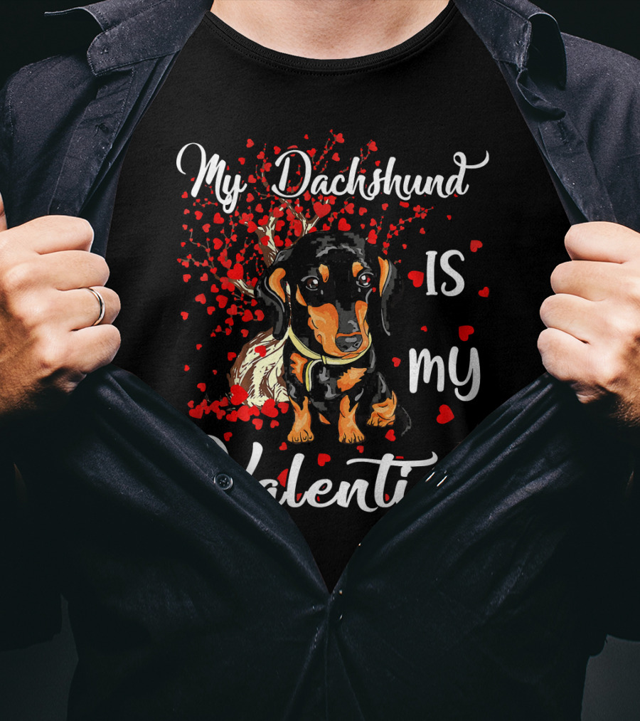 My Dachshund Is My Valentine T-Shirt
