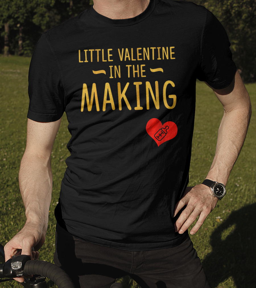 Little Valentine In The Making Heartbeat Heart T-Shirt