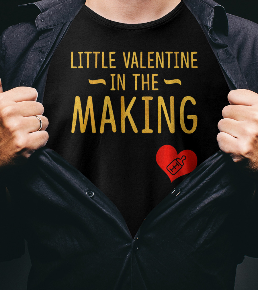Little Valentine In The Making Heartbeat Heart T-Shirt