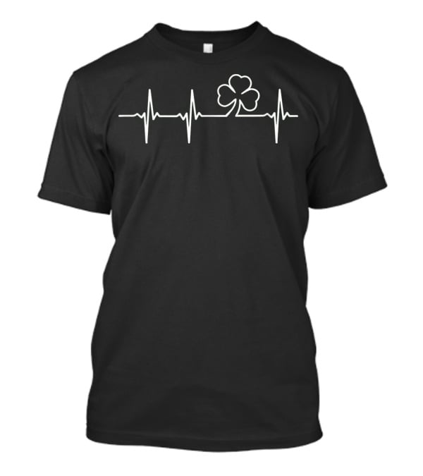 Irish Clover Heartbeat Line T-Shirt