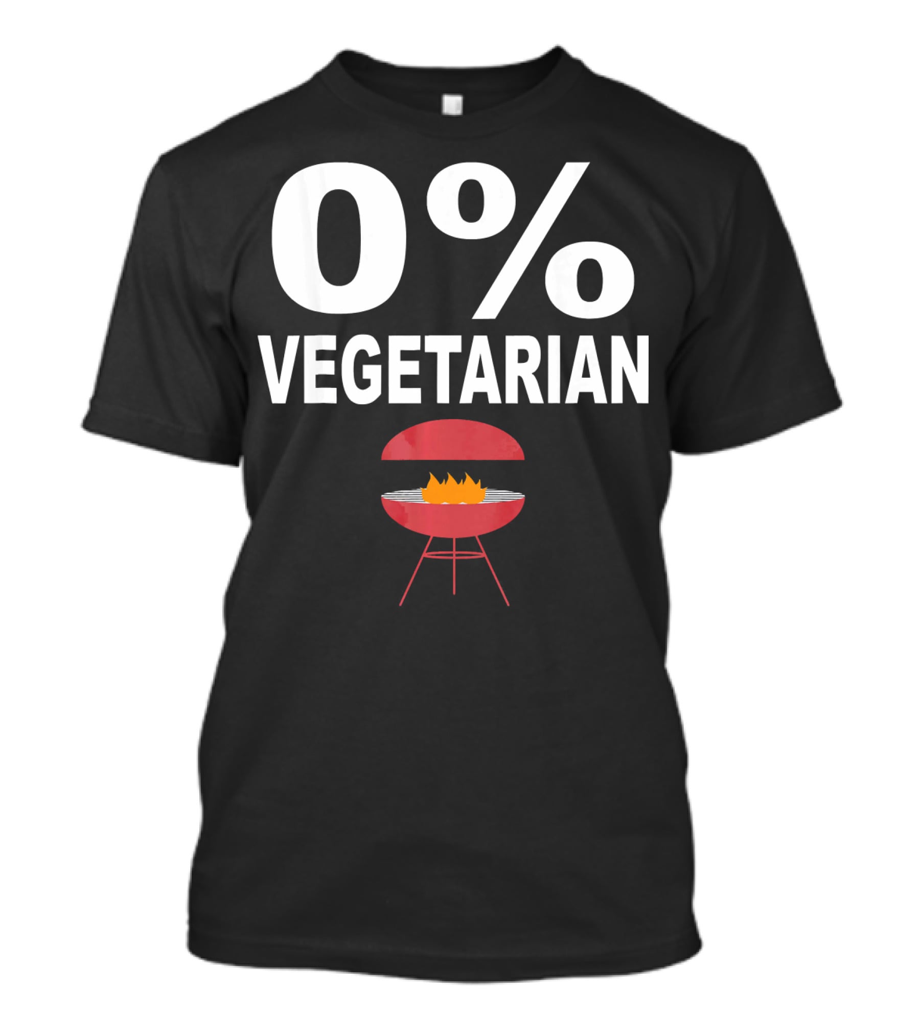 0% Vegetarian Barbecue Lover Grill T-Shirt