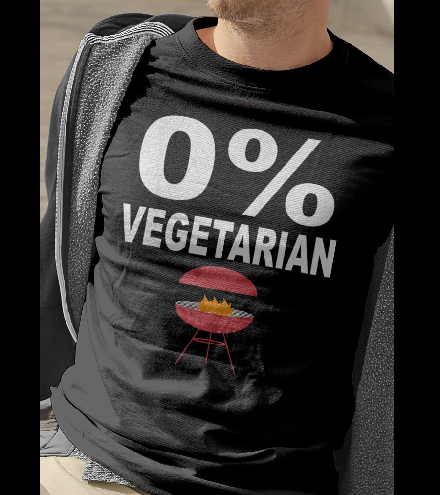 0% Vegetarian Barbecue Lover Grill T-Shirt