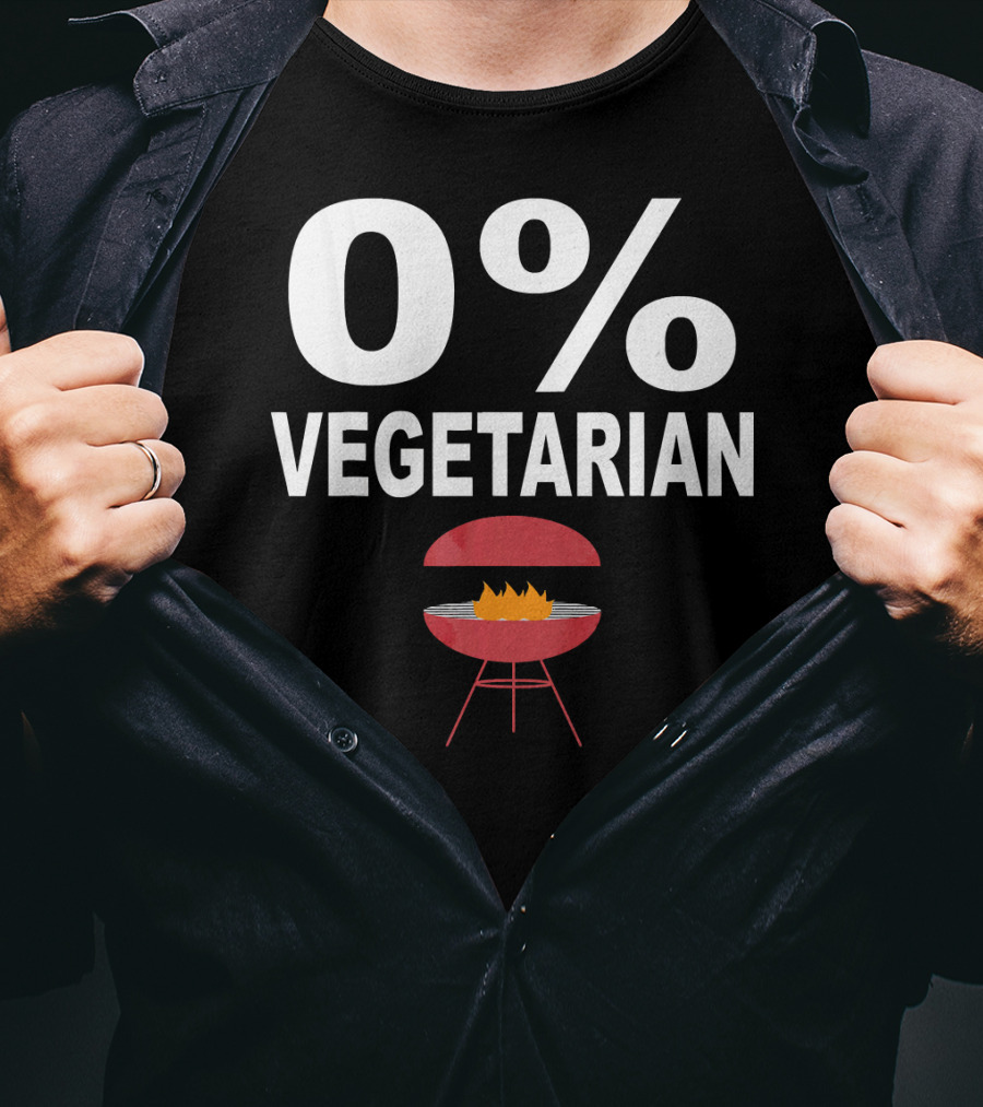 0% Vegetarian Barbecue Lover Grill T-Shirt
