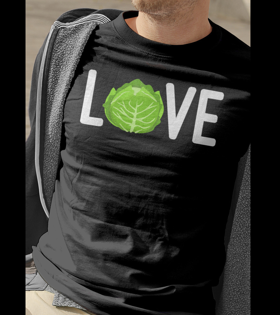 Love Cabbage Eating Clean Vegetarian Food T-Shirt
