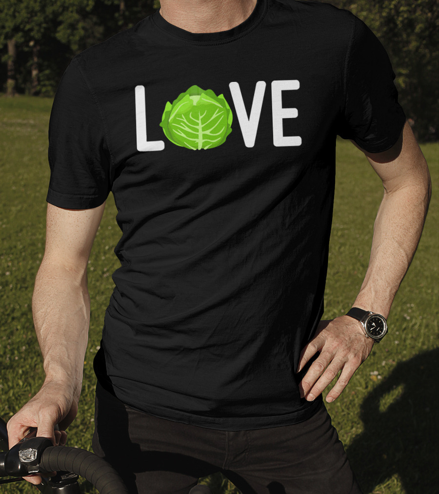 Love Cabbage Eating Clean Vegetarian Food T-Shirt