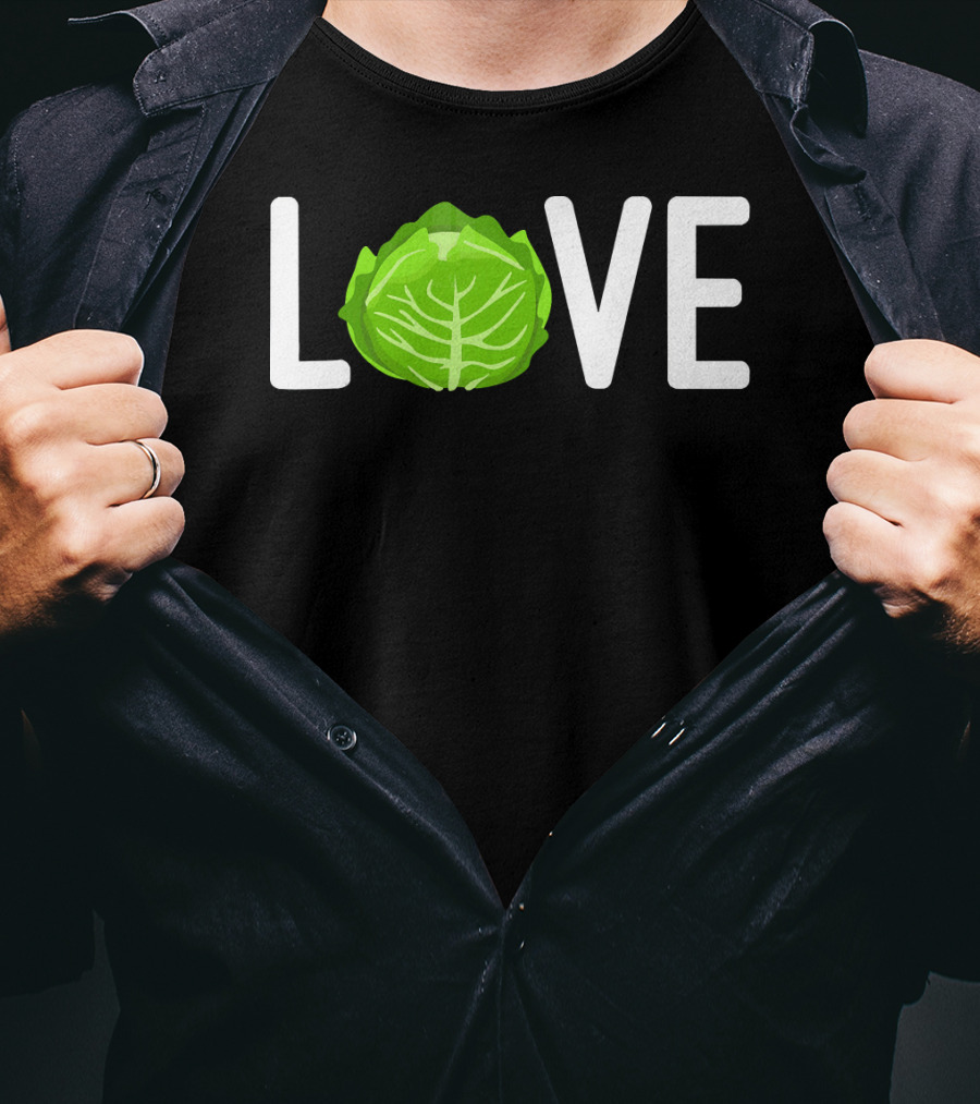Love Cabbage Eating Clean Vegetarian Food T-Shirt