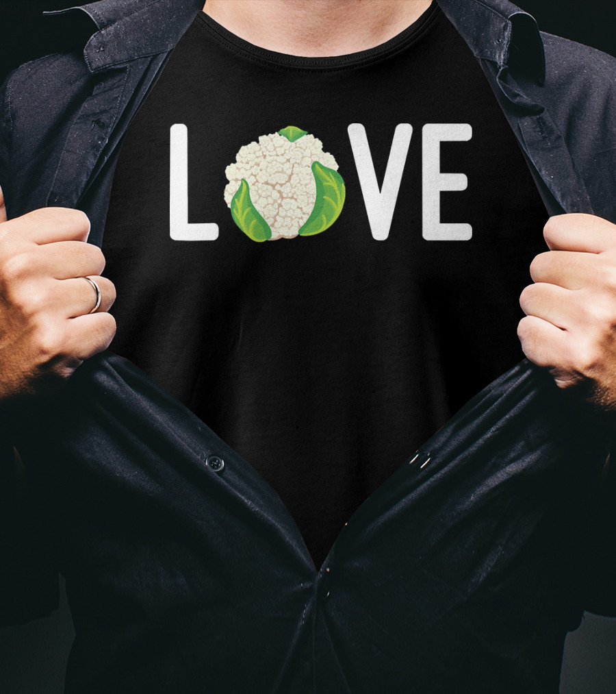Love Cauliflower Eating Healthy Vegetarian Lifestyle T-Shirt