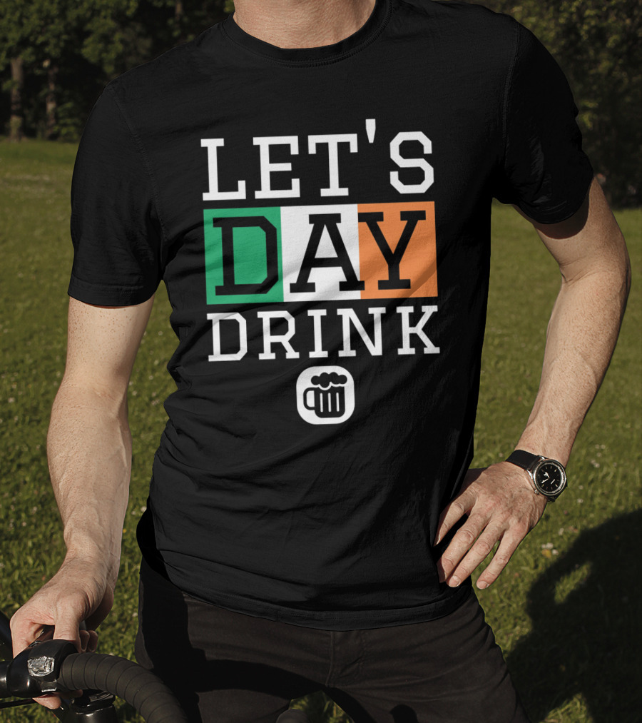 LET'S Day Drink St Patricks Day Irish Flag Beer Mug T-Shirt