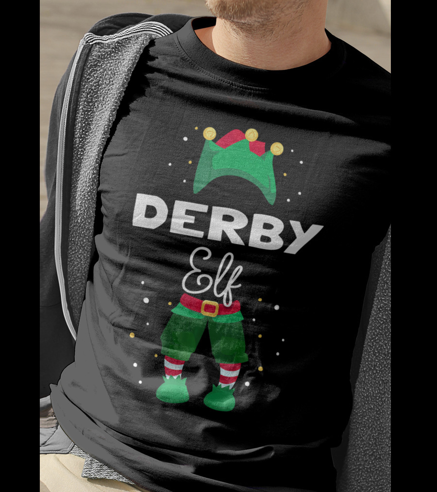 DERBY Elf Christmas Tree Lights T-Shirt