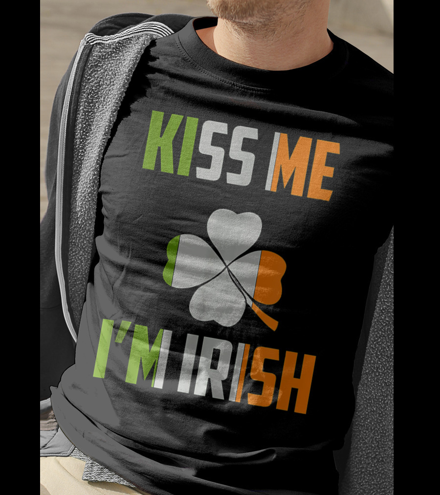 Kiss Me I'm Irish Saint Patrick Day Shamrock T-Shirt