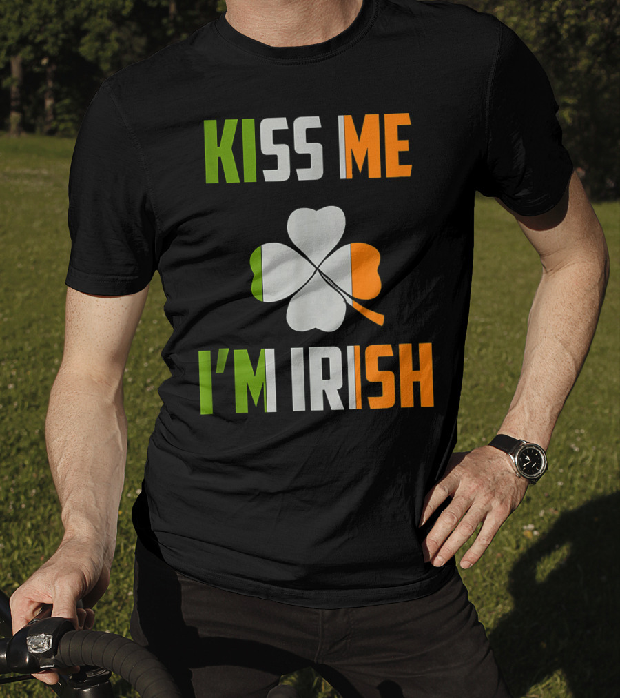 Kiss Me I'm Irish Saint Patrick Day Shamrock T-Shirt