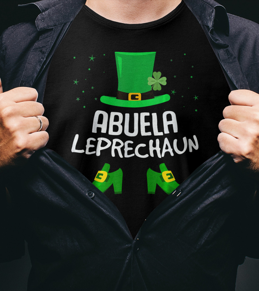 Abuela Leprechaun Saint Patricks Hat And Shoes T-Shirt