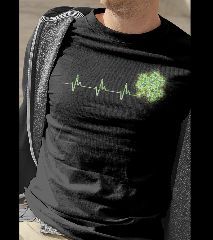 HeartBeat Shamrock St Patricks Day T-Shirt