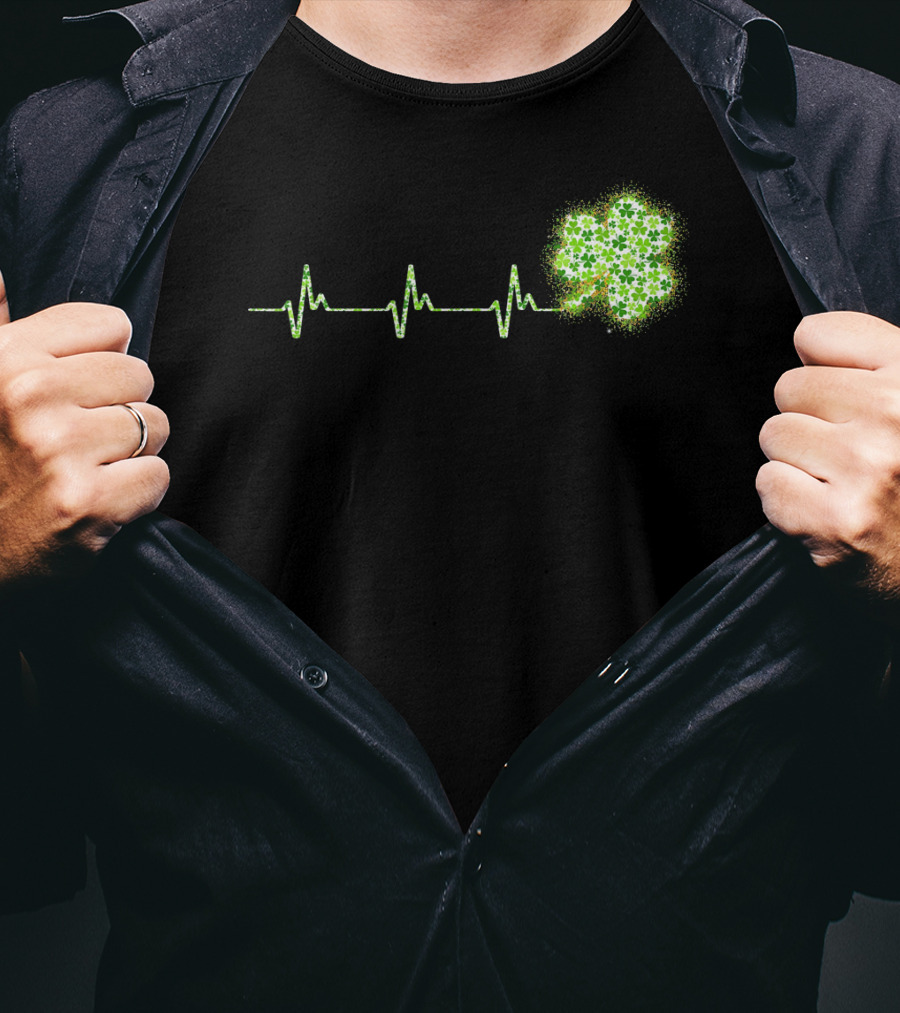 HeartBeat Shamrock St Patricks Day T-Shirt