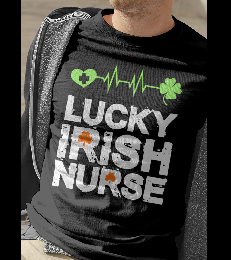 Lucky Irish Nurse St Patricks Day T-Shirt