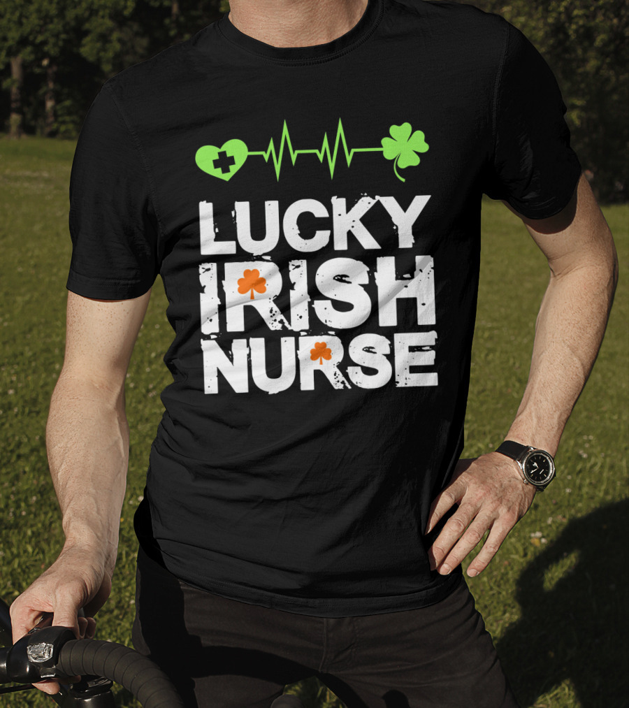 Lucky Irish Nurse St Patricks Day T-Shirt
