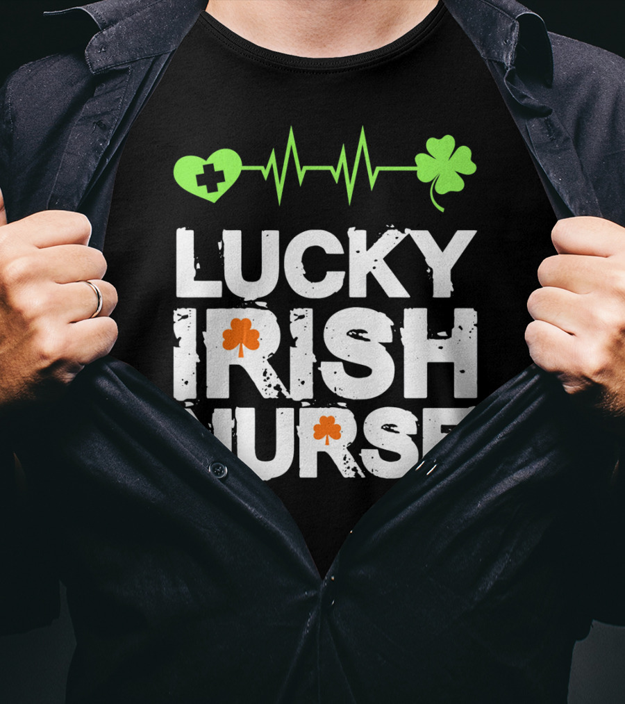 Lucky Irish Nurse St Patricks Day T-Shirt