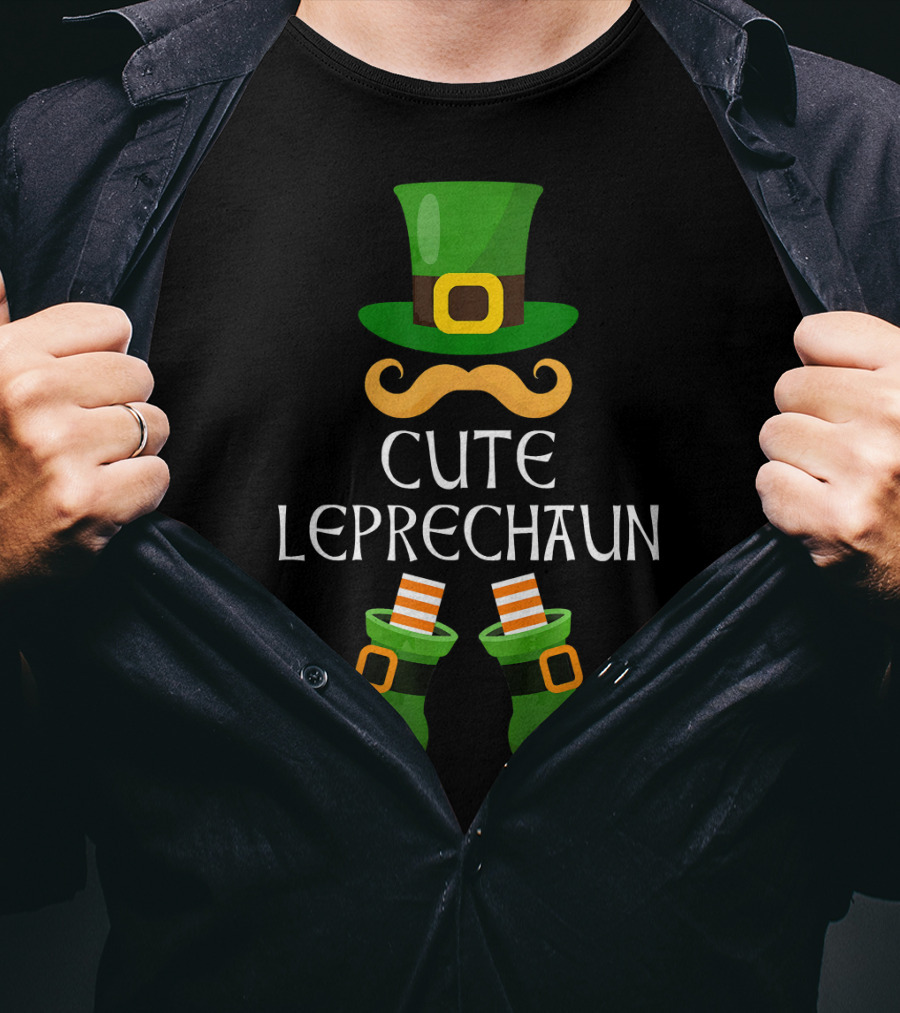 Cute Leprechaun Matching Family St Patrick's Day Hat Boots T-Shirt