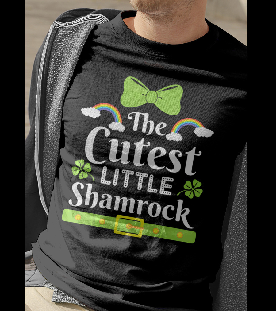 The Cutest Little Shamrock Rainbows And Leprechaun Costume T-Shirt