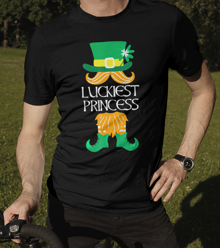 Luckiest Princess Leprechaun Hat Clover Boots T-Shirt