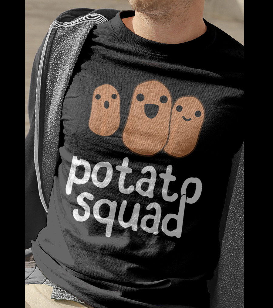 Potato Squad Funny Potato Potat Trio Faces T-Shirt