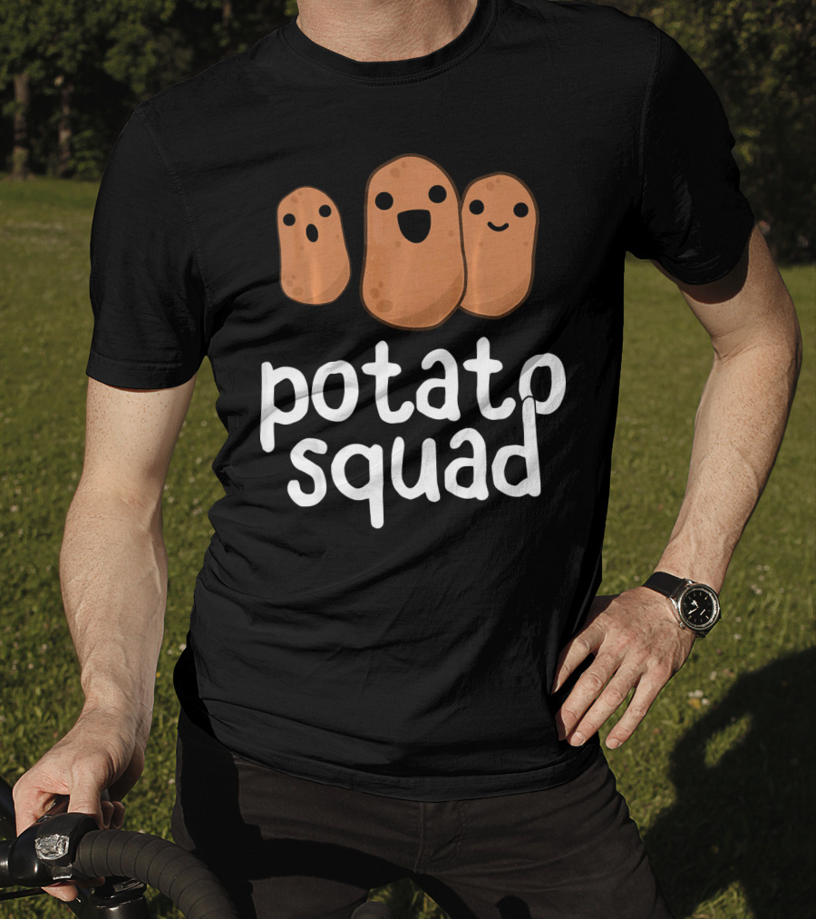 Potato Squad Funny Potato Potat Trio Faces T-Shirt