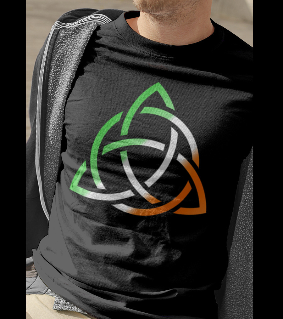 Celtic Trinity Knot Irish Flag Colors T-Shirt
