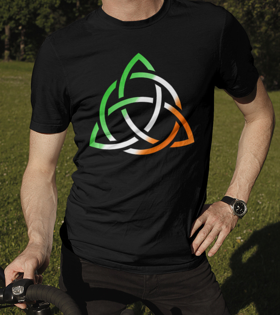 Celtic Trinity Knot Irish Flag Colors T-Shirt