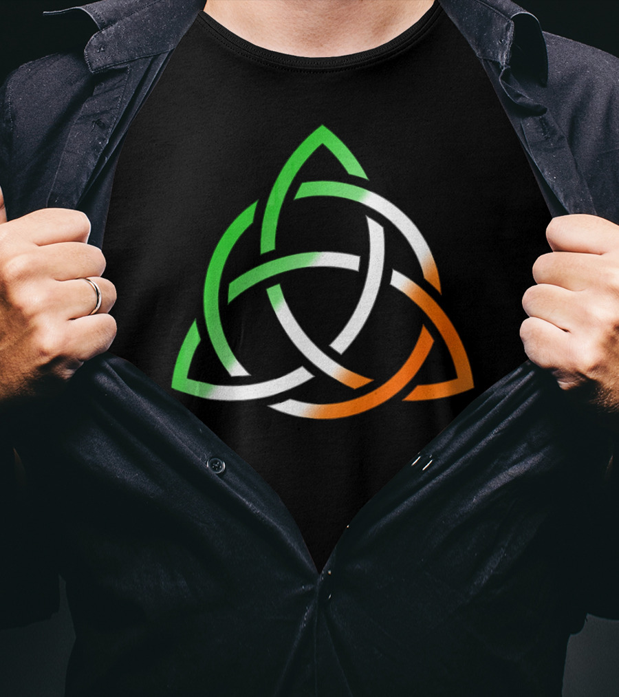 Celtic Trinity Knot Irish Flag Colors T-Shirt