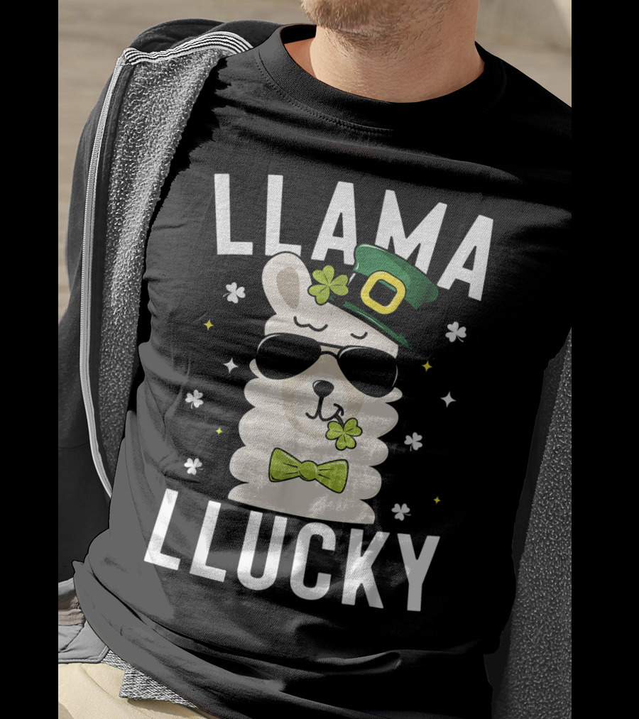 Llama Lucky St Patricks Day Kids T-Shirt