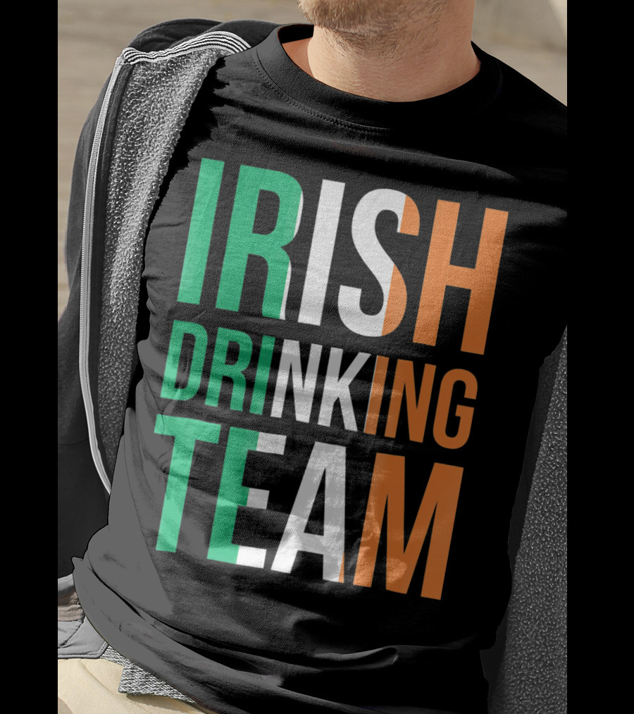 Irish Drinking Team Ireland Green White Orange T-Shirt